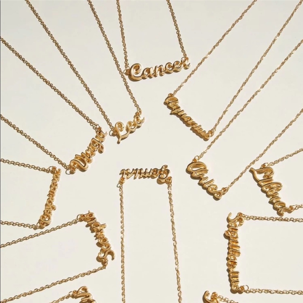 LAST ONE SALE Gemini Zodiac Cursive Necklace - Picture 3 of 3